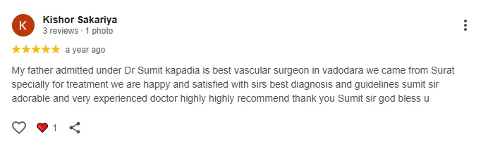 Verified Google review 9 for Dr. Sumit Kapadia
